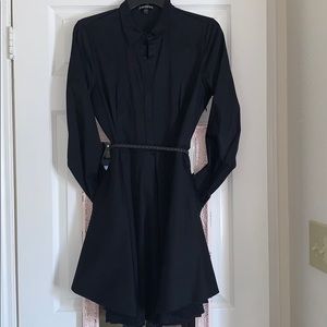 EXPRESS Button Skater Skirt Dress